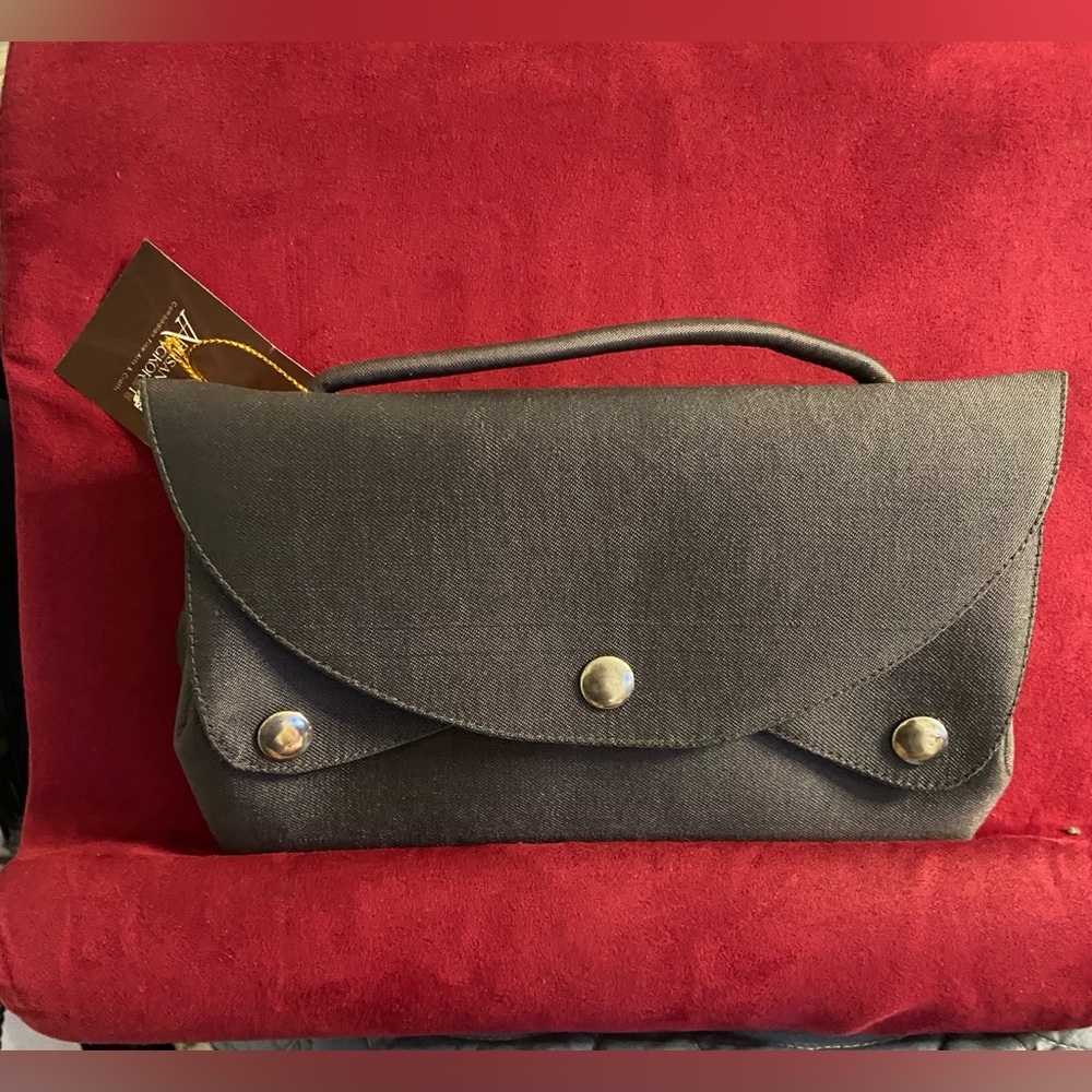 ARTISANS ANGKOR Grey Envelop Clutch Crossbody Bag